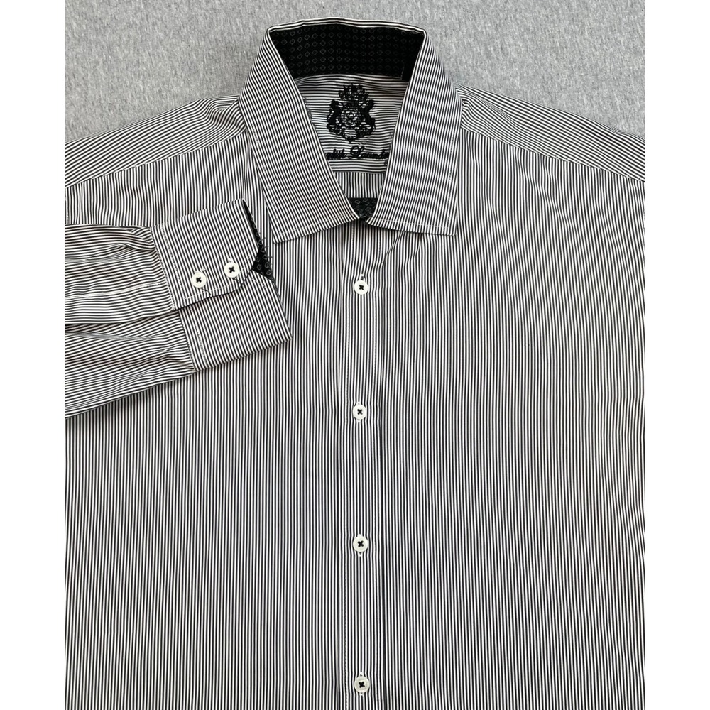 English Laundry Shirt Mens 16.5 - 32/33 Striped 100% Cotton Button Up